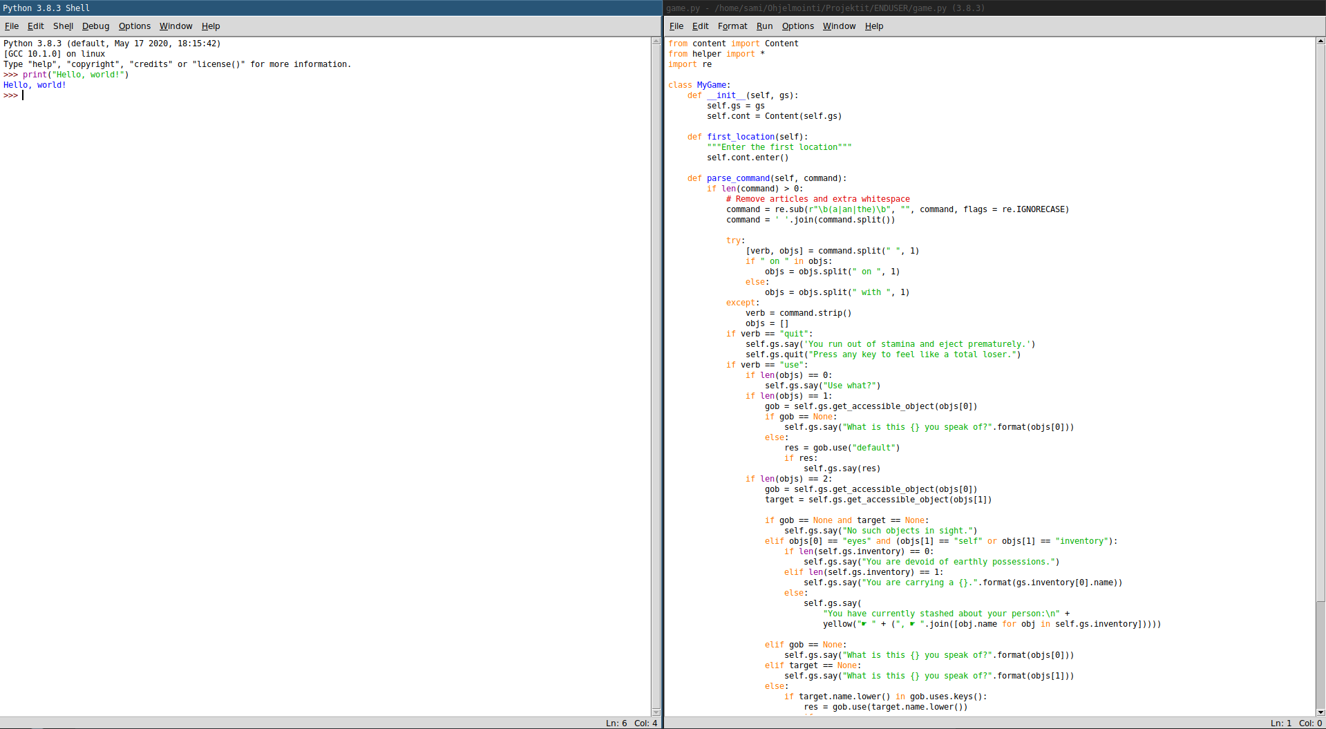 IDLE in action