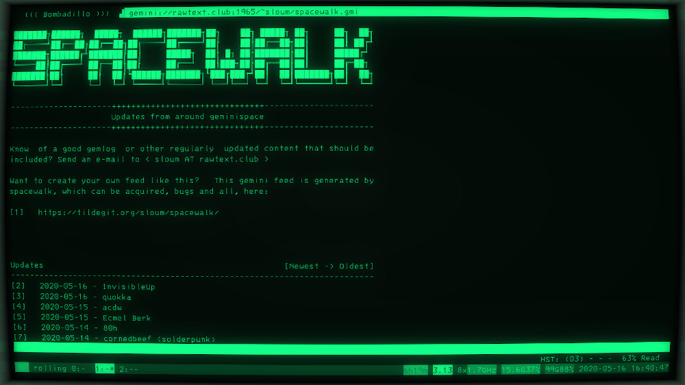 Bombadillo in Cool Retro Term