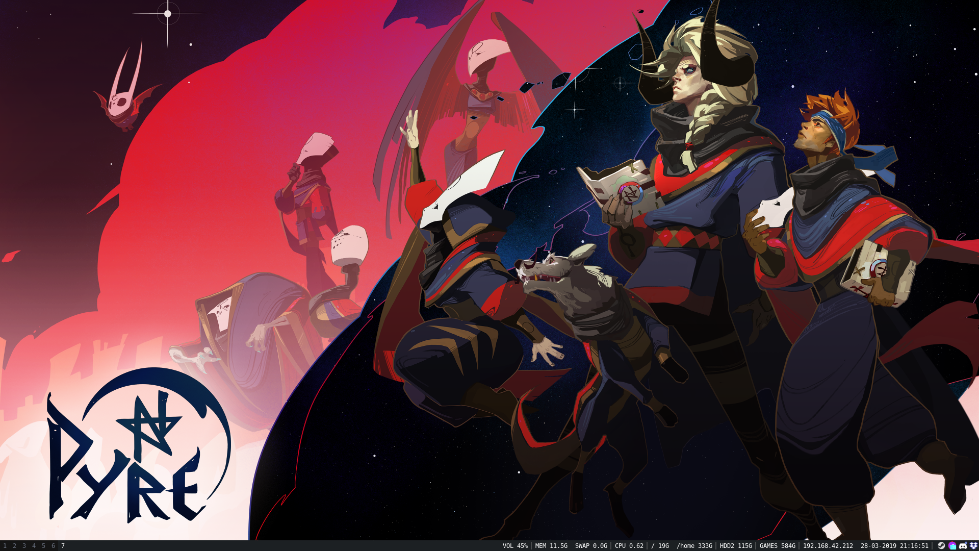 Empty desktop on Sway